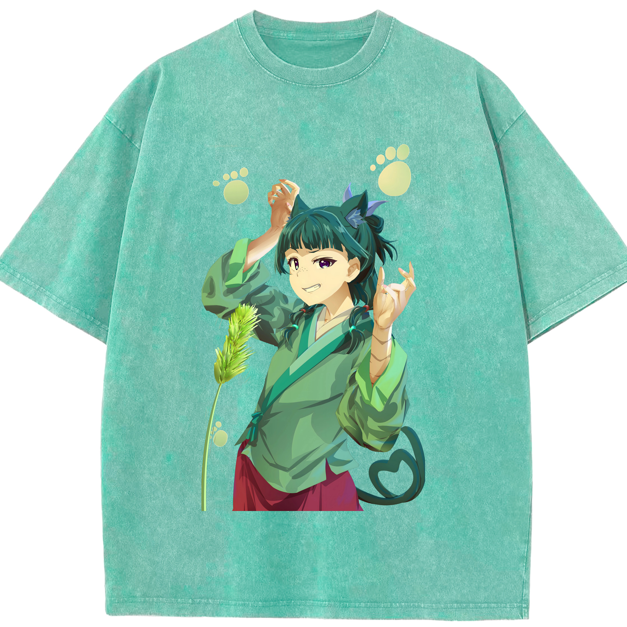 （画像用） 薬屋のひとりごと The Apothecary Diaries 綿100% ヴィンテージ風 半袖Tシャツ（フロントプリント）